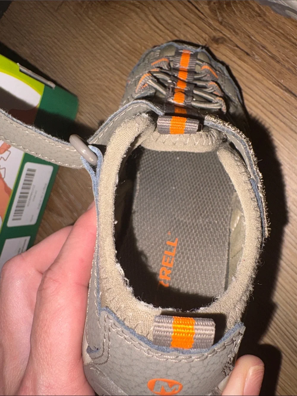 OFFERS OPEN! Kids toddle boys sandals 11 Merrell Kids Grey Orange Water Shoes